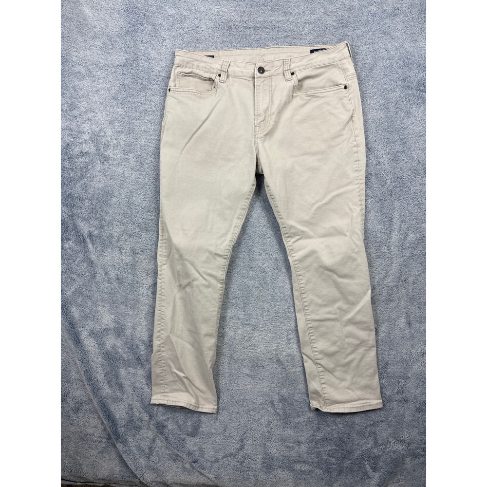 Buffalo David Bitton Mens 36x30 Ash Beige Slim We Are Denim Pants Chino Style